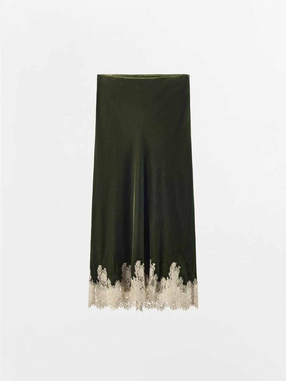 Zara Velvet Lace Midi Skirt